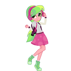 Size: 4000x4000 | Tagged: safe, artist:darthlena, imported from derpibooru, lemon zest, equestria girls, friendship games, absurd resolution, alternate clothes, alternate costumes, clothes, converse, female, headphones, shoes, simple background, sneakers, solo, transparent background, vector