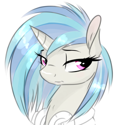 Size: 900x900 | Tagged: safe, artist:strachattack, imported from derpibooru, dj pon-3, vinyl scratch, female, headphones, solo