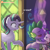 Size: 600x600 | Tagged: safe, artist:lumineko, edit, imported from derpibooru, spike, starlight glimmer, dragon, pony, unicorn, season 6, the crystalling, awkward, blushing, eyes closed, female, kissing, male, patreon, patreon logo, plushie, plushophilia, shipping, smooch, sparlight, starlight glimmer plushie, straight