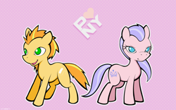 Size: 1920x1200 | Tagged: safe, artist:darkdoomer, imported from derpibooru, diamond tiara, oc, oc:honeycrisp, cute, female, filly, tampon, wallpaper