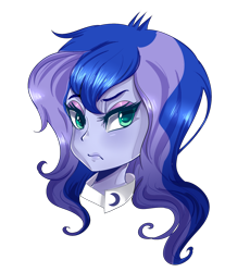 Size: 1548x1683 | Tagged: safe, artist:peachesandcreamated, imported from derpibooru, princess luna, equestria girls, female, portrait, simple background, solo, transparent background, vice principal luna