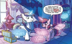 Size: 606x372 | Tagged: safe, artist:tonyfleecs, idw, imported from derpibooru, shining armor, twilight sparkle, alicorn, pony, spoiler:comic, spoiler:comicff26, comic, comic drama, drama, drama bait, female, mare, nitpicking, twilight sparkle (alicorn)