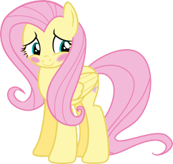 Size: 6000x5690 | Tagged: safe, artist:pilot231, imported from derpibooru, fluttershy, scare master, absurd resolution, blushing, cute, daaaaaaaaaaaw, female, shyabetes, simple background, solo, transparent background, vector