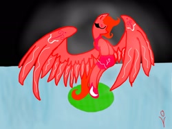 Size: 2048x1536 | Tagged: safe, artist:rihanna bell pepper, imported from derpibooru, oc, oc only, oc:rihanna bell pepper, pegasus, pony, ballet slippers, clothes, dress, makeup, spotlight, water