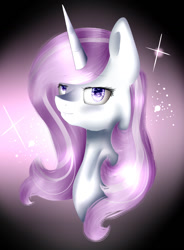 Size: 878x1191 | Tagged: safe, artist:clefficia, imported from derpibooru, fleur-de-lis, female, portrait, smiling, solo, sparkles