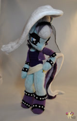 Size: 1224x1920 | Tagged: safe, artist:ketika, imported from derpibooru, coloratura, anthro, anthro plushie, boots, clothes, countess coloratura, cutie mark, female, irl, jacket, looking down, photo, plushie, skirt, skirt lift, solo, veil