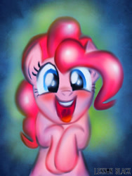 Size: 492x656 | Tagged: safe, artist:lennonblack, imported from derpibooru, pinkie pie, female, looking at you, solo