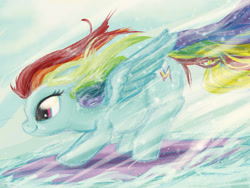 Size: 4000x3000 | Tagged: safe, artist:plotcore, imported from derpibooru, rainbow dash, pegasus, pony, female, smiling, solo, speed, surfboard