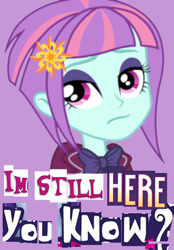 Size: 384x552 | Tagged: safe, imported from derpibooru, sunny flare, equestria girls, clothes, crystal prep academy uniform, expand dong, exploitable meme, meme, sad, school uniform, text