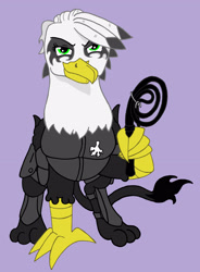 Size: 2064x2808 | Tagged: safe, artist:irkengeneral, imported from derpibooru, oc, oc only, oc:stern, griffon, fallout equestria, whip