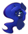 Size: 967x1156 | Tagged: safe, artist:gelay-gulay, imported from derpibooru, princess luna, female, grin, portrait, simple background, solo, transparent background