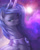 Size: 2500x3114 | Tagged: safe, artist:mrs1989, imported from derpibooru, princess luna, alicorn, pony, annoyed, chromatic aberration, ethereal mane, featured image, female, frown, galaxy mane, glare, looking at you, pouting, solo, stars, unamused