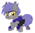 Size: 528x498 | Tagged: safe, artist:pepooni, imported from derpibooru, oc, oc only, oc:midnight blossom, bat pony, pony, blushing, clothes, female, hoodie, looking back, pants, solo