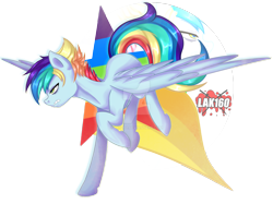 Size: 1600x1194 | Tagged: safe, artist:lak160, imported from derpibooru, oc, oc only, offspring, parent:rainbow dash, parent:soarin', parents:soarindash, solo