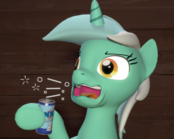 Size: 900x720 | Tagged: safe, artist:camchao, imported from derpibooru, lyra heartstrings, pony, unicorn, 3d, background pony, bonk! atomic punch, burp, female, mare, solo, source filmmaker, team fortress 2, wavy mouth