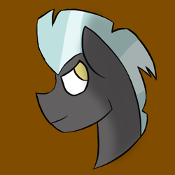 Size: 1000x1000 | Tagged: safe, artist:goldenled, imported from derpibooru, thunderlane, pegasus, pony, bust, male, portrait, simple background, soft shading, solo, stallion