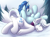 Size: 3015x2220 | Tagged: safe, artist:dripponi, artist:lattynskit, imported from derpibooru, double diamond, party favor, earth pony, pony, unicorn, armpits, cute, duo, gay, hooves, male, partydiamond, shipping, stallion