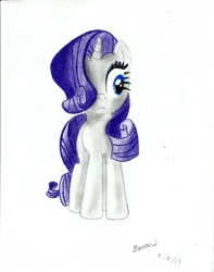 Size: 5100x6474 | Tagged: safe, artist:mark1054100, imported from derpibooru, rarity, absurd resolution, female, solo, traditional art