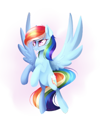 Size: 1837x2289 | Tagged: safe, artist:mp-printer, imported from derpibooru, rainbow dash, female, solo, spread wings