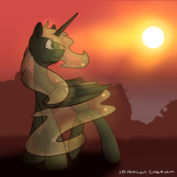 Size: 2000x2000 | Tagged: dead source, safe, artist:itspencilguy, imported from derpibooru, oc, oc only, oc:murky, alicorn, pony, fallout equestria, fallout equestria: murky number seven