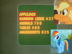 Size: 629x474 | Tagged: safe, artist:percyfan94, edit, edited screencap, imported from derpibooru, screencap, applejack, rainbow dash, disney, the computer wore tennis shoes