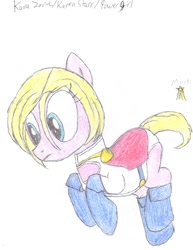 Size: 1071x1386 | Tagged: safe, artist:aridne, imported from derpibooru, pony, dc comics, ponified, power girl, solo, stars