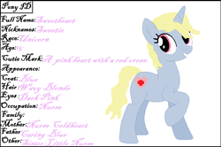 Size: 652x432 | Tagged: safe, artist:beret-rock, artist:selenaede, imported from derpibooru, oc, oc only, oc:sweetheart, pony, unicorn, female, mare, offspring, parent:nurse coldheart, smiling, solo