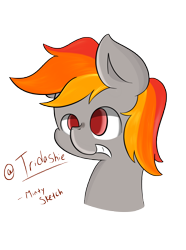 Size: 3010x4037 | Tagged: safe, artist:mintysketch, imported from derpibooru, oc, oc only, oc:tridashie, bust, not rainbow dash, simple background, solo, transparent background