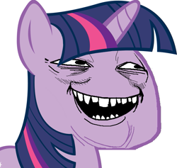 Size: 595x565 | Tagged: safe, edit, imported from derpibooru, twilight sparkle, 1000 hours in ms paint, ambiguous gender, creepy, meme, pekaface, reaction image, solo, tornis