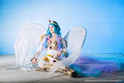 Size: 5760x3840 | Tagged: safe, artist:annalynncosplay, imported from derpibooru, princess celestia, human, absurd resolution, cleavage, clothes, cosplay, costume, female, irl, irl human, photo, solo