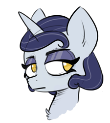 Size: 1005x1116 | Tagged: safe, artist:nobody, imported from derpibooru, moonlight raven, pony, unicorn, bust, female, mare, portrait, solo