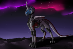 Size: 1280x853 | Tagged: safe, artist:sunny way, imported from derpibooru, oc, oc only, oc:alirfesta, oc:alirfesta felastis, oc:festa, ki'rinaes, original species, astronaut, cosmonaut, equis, equis universe, fantasy, female, fur, planet, rcf community, solo, space, spacesuit, stars