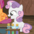 Size: 421x421 | Tagged: safe, imported from derpibooru, screencap, scootaloo, sweetie belle, pony, on your marks, animated, cutie mark, female, reversed, solo focus, the cmc's cutie marks