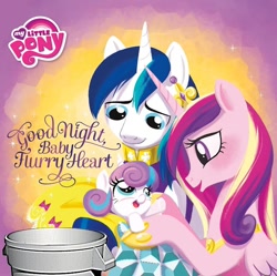 Size: 772x770 | Tagged: safe, edit, imported from derpibooru, princess cadance, princess flurry heart, shining armor, good night baby flurry heart, downvote bait, drama, flurry heart drama, meme, op is a duck, op is trying to start shit, trash, trash can
