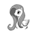 Size: 432x420 | Tagged: safe, artist:deviousshadow, imported from derpibooru, fluttershy, black and white, female, grayscale, monochrome, solo