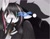 Size: 1499x1158 | Tagged: safe, artist:noodlefreak88, imported from derpibooru, oc, oc only, oc:emala jiss, hybrid, dark, edgy, gift art, knife, shhh, solo, speedpaint, youtuber