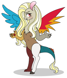 Size: 617x715 | Tagged: safe, artist:unoriginai, imported from derpibooru, oc, oc only, oc:unnatural, draconequus, hybrid, biography, interspecies offspring, offspring, parent:discord, parent:fluttershy, parents:discoshy, simple background, story included, transparent background