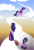 Size: 1920x2784 | Tagged: safe, artist:eagle1division, imported from derpibooru, princess celestia, twilight sparkle, unicorn, crying, happy, messy mane, sad, sitting, sky, smiling, unicorn twilight, vector