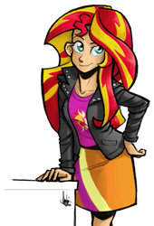 Size: 475x700 | Tagged: safe, artist:theartrix, imported from derpibooru, sunset shimmer, equestria girls, female, solo