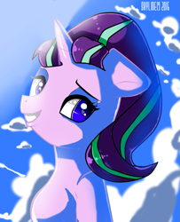 Size: 1151x1418 | Tagged: safe, artist:skyart301, artist:skyline19, imported from derpibooru, starlight glimmer, female, floppy ears, smiling, solo