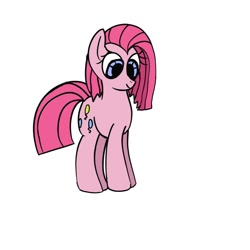 Size: 708x708 | Tagged: safe, anonymous artist, imported from derpibooru, pinkie pie, cute, cuteamena, female, pinkamena diane pie, simple background, smiling, solo, white background