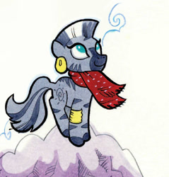 Size: 566x592 | Tagged: safe, artist:andypriceart, imported from derpibooru, zecora, zebra, spoiler:comic, spoiler:comic41, clothes, cute, female, scarf, simple background, solo, white background, zecorable