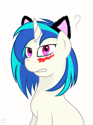 Size: 605x807 | Tagged: safe, artist:pinkamenascratch, imported from derpibooru, dj pon-3, vinyl scratch, pony, cat ears, female, solo