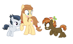 Size: 1023x620 | Tagged: safe, artist:lunaticdawn, imported from derpibooru, button mash, rumble, oc, oc:cream heart, buttonbetes, crack shipping, cute, female, hoof hold, hoof kissing, male, rumblebetes, shipping, straight, straight shota, your mom