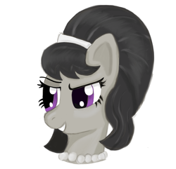 Size: 1024x988 | Tagged: safe, artist:lordswinton, imported from derpibooru, octavia melody, alternate hairstyle, commission, community related, female, grin, necklace, solo