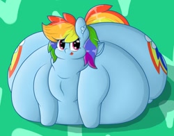 Size: 1280x1004 | Tagged: safe, artist:dullpoint, imported from derpibooru, rainbow dash, pegasus, pony, belly, fat, female, huge butt, impossibly large belly, impossibly large butt, large butt, mare, morbidly obese, obese, rainblob dash, tongue out