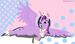 Size: 1024x610 | Tagged: safe, artist:xxnonakxx, imported from derpibooru, twilight sparkle, alicorn, pony, belly, female, mare, preglight sparkle, pregnant, solo, twilight sparkle (alicorn)