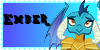 Size: 100x50 | Tagged: safe, artist:midnightlunarose, imported from derpibooru, princess ember, dragon, gauntlet of fire, armor, deviantart, deviantart stamp, dragon armor, female, solo, stamp