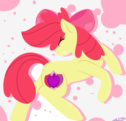 Size: 1552x1488 | Tagged: safe, artist:lovestar124, imported from derpibooru, apple bloom, earth pony, pony, backwards cutie mark, cutie mark, female, filly, foal, solo, the cmc's cutie marks