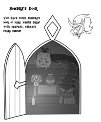 Size: 1200x1448 | Tagged: safe, imported from derpibooru, king sombra, centipede, activity book, malo, mushroom, nightmare fuel, the legend of zelda, the legend of zelda: twilight princess, vinesauce